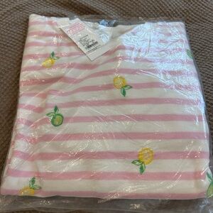 Lilly Pulitzer Ballad NWT/Med. Sweatshirt Pink and White Striped